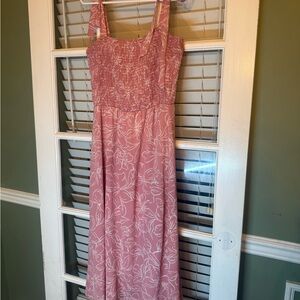 Chic Pink Floral Maxi Dress